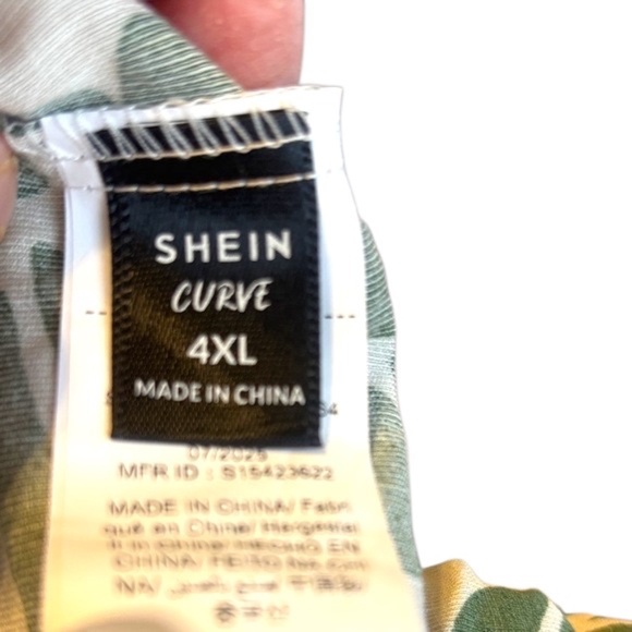 NWOT-Floral Green and White Women's Maxi  Dress - Picture 2 of 7